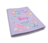 Protège carnet de santé personnalisé, idée cadeau personnalisable bébé, cadeau naissance original, Housse carnet de santé Papillons aquarelle - LC0001b (Mauve)