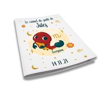 Protège carnet de santé personnalisé, idée cadeau personnalisable bébé, cadeau naissance original, Housse carnet de santé Signe Scorpion - CL0019h