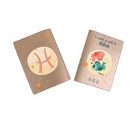 Protège carnet de santé personnalisé, idée cadeau personnalisable bébé, cadeau naissance original, Housse carnet de santé Signe Astrologique Poisson - CL0019l (Nacré Ambre)