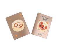 Protège carnet de santé personnalisé, idée cadeau personnalisable bébé, cadeau naissance original, Housse carnet de santé Signe Cancer - CL0019d (Nacré Ambre)