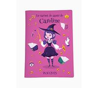 Protège carnet de santé personnalisé, idée cadeau personnalisable bébé, cadeau naissance original, Housse carnet de santé Sorcière - CL0059a (Fuchsia)