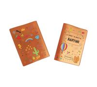 Protège carnet de santé personnalisé, idée cadeau personnalisable bébé, cadeau naissance original, Housse carnet de santé Dessins - CL0031b (Nacré Orange)
