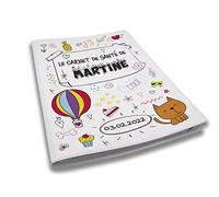 Protège carnet de santé personnalisé, idée cadeau personnalisable bébé, cadeau naissance original, Housse carnet de santé Dessins - CL0031b