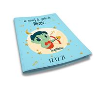 Protège carnet de santé personnalisé, idée cadeau personnalisable bébé, cadeau naissance original, Housse carnet de santé Bleu Ciel Signe Sagitaire - CL0019i