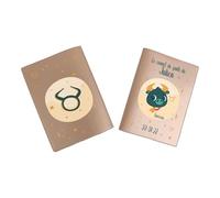Protège carnet de santé personnalisé, idée cadeau personnalisable bébé, cadeau naissance original, Housse carnet de santé Signe Taureau - CL0019b (Nacré Ambre)