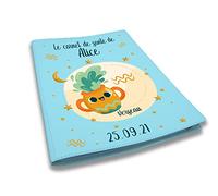 Protège carnet de santé personnalisé, idée cadeau personnalisable bébé, cadeau naissance original, Housse carnet de santé Bleu Ciel Signe Verseau - CL0019k