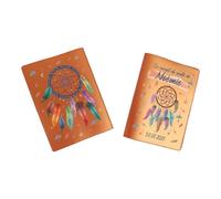Protège carnet de santé personnalisé, idée cadeau personnalisable bébé, cadeau naissance original, Housse carnet de santé Attrape Rêve - CL0030a (Nacré Orange)