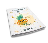 Protège carnet de santé personnalisé, idée cadeau personnalisable bébé, cadeau naissance original, Housse carnet de santé Signe Verseau - CL0019k