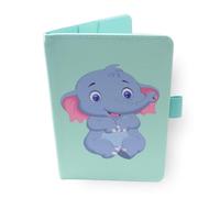Protège Carnet De Santé Pour Bébé - Éléphant - Format A5 15x21 cm - Rabats Pour Ranger Les Ordonnances
