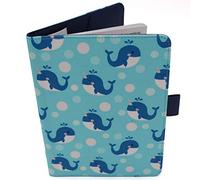 Protège Carnet De Santé Pour Bébé Garçon - Motif Baleines - Format A5 15x21 cm - Rabats Pour Ranger Les Ordonnances