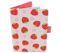 Protège Carnet De Santé Pour Bébé - Motif Fraises - Format A5 15x21 cm - Rabats Pour Ranger Les Ordonnances
