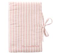 Protège-carnet de santé rayé vieux rose - Soft Stripes - Doux, rembourré et pratique - Rabats intérieurs & liens à nouer - Broderie "Mon carnet de santé" - Look tendre et raffiné