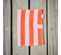 Protège carnet de santé Rayure Rose/Orange