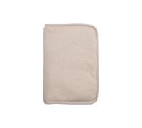 Trois Kilos Sept - Protège Carnet de Santé Bébé Beige - Coton Côtelé Mixte avec Rabats et Fermeture Zippée - 17,5x25,5 cm