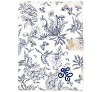 Protège carnet de santé Toile de Jouy bleu