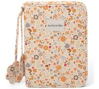 Suavinex, Protège Carnet de Santé Bébé, Pochette Documents, Étui pour Ranger et Organiser, Carnet Maternité, Fermeture Éclair, Résistant à l'Eau, Cadeau Nouveau-né, Poches Intérieures, Coton, Fleurs