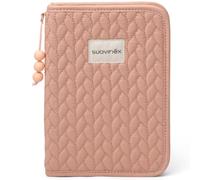 Suavinex Protège carnet de santé WONDERLAND – Pochette zippée coton, résistant à l'eau – Rose