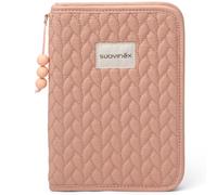 Suavinex, Protège Carnet de Santé Bébé, Pochette Documents, Étui pour Ranger et Organiser, Carnet Maternité, Fermeture Éclair, Résistant à l'Eau, Cadeau Nouveau-né, Poches Intérieures, Coton, Rose