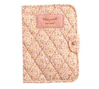 Protège carnet santé en coton rose