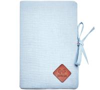 Protège Carnet De Santé En Gaze De Coton Jeanne Bleu TU