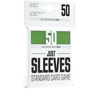 Asmodee Just Sleeves | 50 protège-Cartes | Dos Opaque Coloris Vert | Aspect Brillant | Format Standard 66x92mm | Color Code Gray | Jeu de société | Accessoire