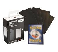 Protège-cartes - Konix - 100 pochettes - Matte Sleeves 66 x 91 mm pour compétition - Magic The Gathering, Pokémon - Noir