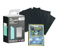 Protège-cartes - Konix - Matte Sleeves 66 x 91 mm compétition - 100 pochettes - Magic The Gathering, Pokémon - Bleu turquoise