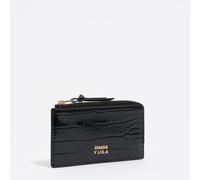 Protège-cartes/porte-monnaie effet crocodile noir UN