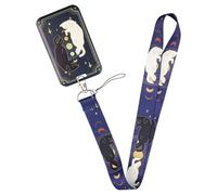 Protège-cartes transparent sur le thème des dessins animés avec cordon pour identification d'étudiant sur le lieu de travail et porte-clés