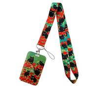 Protège-cartes transparent sur le thème des dessins animés avec cordon pour identification d'étudiant sur le lieu de travail et porte-clés