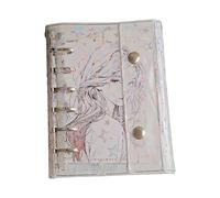 Protège-Cartes Transparents Pour Classeur | Couverture de Classeur Organisateur en PVC Transparent avec Autocollant Scellant et Motif Étoilé | Petites Fournitures Organisateur Adolscents Filles Garçon