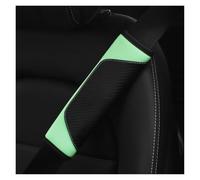 Protège-ceinture Coussin Ensemble De Décoration Ceinture Sécurité Protection D'épaule Voiture En Cuir PU Accessoires D'intérieur(Green)