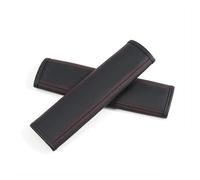 Protège-ceinture Coussin Pour Land Pour Rover Pour Defender Pour Discovery 1 2 Evoque Pour Range SV SVR Velar Pièces Ceinture Sécurité En Cuir Épaulettes(Black Red)