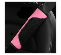 Protège-ceinture Couverture De Sangle D'épaule Ceinture Sécurité Voiture Tissu En Maille Tridimensionnelle Cuir Respirant D'assurance Automobile ceinture doux(Pink)