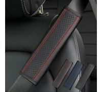 Protège Ceinture de Sécurité pour Volkswagen T-Roc R-Line 2019-2024, Lot de 2 Fourreau Ceinture Voiture Coussin Ceinture Simili Cuir Matelassé,Red
