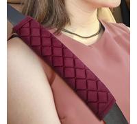 Protege Ceinture Voiture,2pcs Coussinet Doux et Confortable pour Ceinture de Sécurité, Coussin Amovible Universel pour Adultes et Enfants, Accessoire Auto Voyage (Rouge)