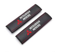 Protège Ceinture Voiture pour Mitsubishi Space Star 2013-2019, 2 Pièces Coussinets pour Ceinture de Sécurité Confort en Cuir Protection Épaule pour Adultes Accessoires,Black