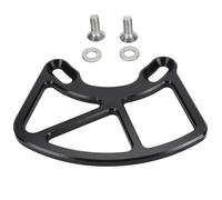 Protège-chaîne en alliage d’aluminium pour VTT, protège-chaîne de vélo compatible avec des plateaux de 22 à 46 dents, protecteur léger de plateau de VTT avec montage ISCG05 et (Noire)