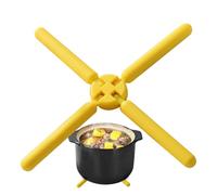 Protège-Chaleur en Silicone pour Cuisine - Support De Cuisine en Croix Résistant À La Chaleur | Tapis Pliant pour Marmite,pour Table À Manger, Plats Chauds, Four, Cuisson, Friture, Plan De