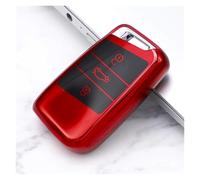 protège clé Voiture Porte-clés De Golf pour VW Passat B8 Magotan pour Skoda Kodiaq Super B A7 Etui Clés Télécommande De Voiture Coque De Protection(Red Key Case)