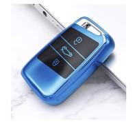 protège clé Voiture Porte-clés De Golf pour VW Passat B8 Magotan pour Skoda Kodiaq Super B A7 Etui Clés Télécommande De Voiture Coque De Protection(Blue Key Case)