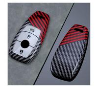 protège clé Voiture pour Benz ACESG Classe GLC CLE CLA GLS AMG W205 W213 W222 Étui pour Clé De Voiture À 3/4 Boutons Coque De Protection(3 Buttons Red)