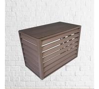 Protege climatiseur,couverture d'unité de climatization extérieure,Déflecteur de climatiseur d'unité de fenêtre,Anti-poussière et étanche, Convient pour l'unité extérieure du climatiseur(Color:Brown f