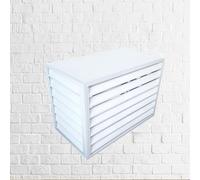 Protege climatiseur,couverture d'unité de climatization extérieure,Déflecteur de climatiseur d'unité de fenêtre,Anti-poussière et étanche, Convient pour l'unité extérieure du climatiseur(Color:White f