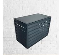 Protege climatiseur,couverture d'unité de climatization extérieure,Déflecteur de climatiseur d'unité de fenêtre,Anti-poussière et étanche, Convient pour l'unité extérieure du climatiseur(Color:Gray fl