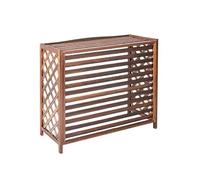 Protege Climatiseur Exterieur Protection Climatiseur Exterieur Bois Cache Exterieur Grille De Persiennes Couvercle De Poubelle Autoportante Pour L'unité Extérieure Du Climatiseur (Size : L120*W57*H10