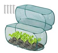 Protège- contre animaux,2 pièces barrière pliable pop-up en maille fine - Filet en maille et cloches de jardin,pour intérieur, extérieur, serre, cour, plate-bande surélevée, paysage, pelouse et