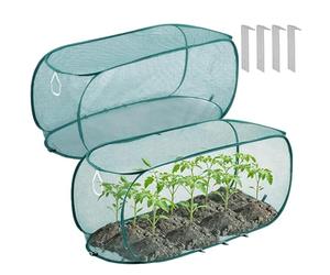 Protège- contre animaux,2 pièces barrière pliable pop-up en maille fine | Pop-up couverture protectrice à | pour intérieur, extérieur, serre, cour, plate-bande surélevée, paysage, pelou