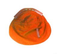 Protège-cou en cuir et tissu conçu pour une couverture enveloppante, bloquant les éclaboussures de soudure, la chaleur et les étincelles avec un clip de maintien sécurisé (orange)