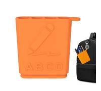 Protège-crayon en silicone anti-casse, Orange, Reportez-vous à la | Crochet supérieur pour protection de crayon pour enfants, étudiants, artistes, bureau, école, voyage